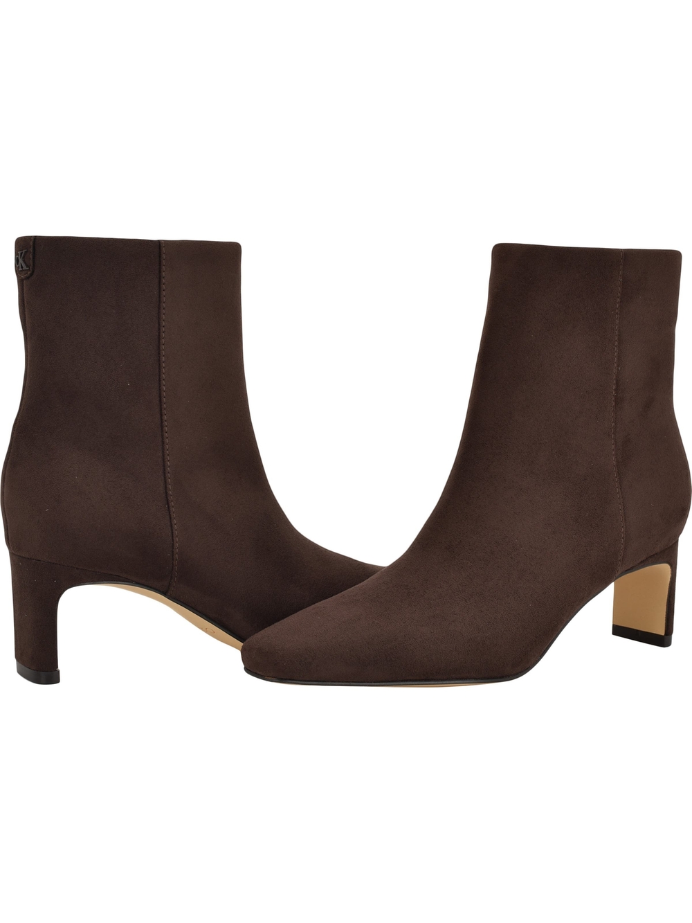Calvin Klein Dark Brown Suede Ankle Booties 6 M